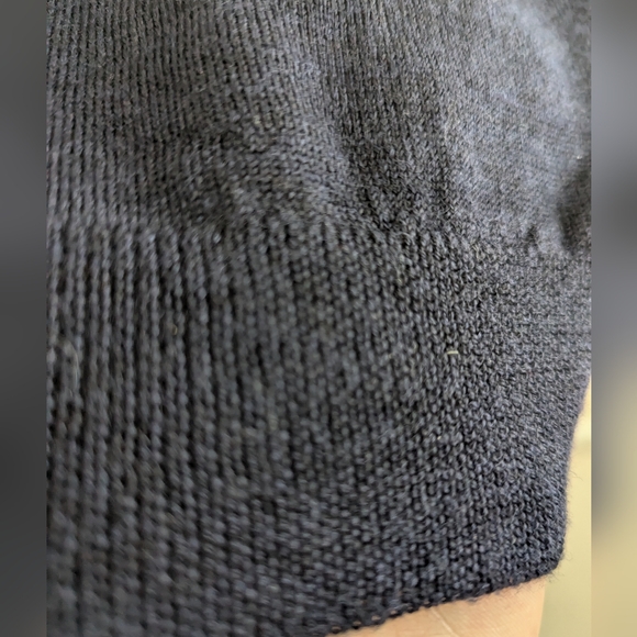 Brooks Brothers Lana Fine Merino Argyle Sweater MEN'S L Collar Italian Woo Navy - Picture 7 of 8